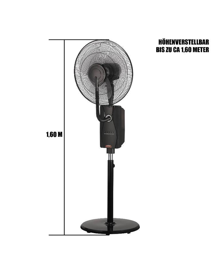 MAUK 16” Standventilator mit Sprüh-Nebel-Kühlung – 80 W