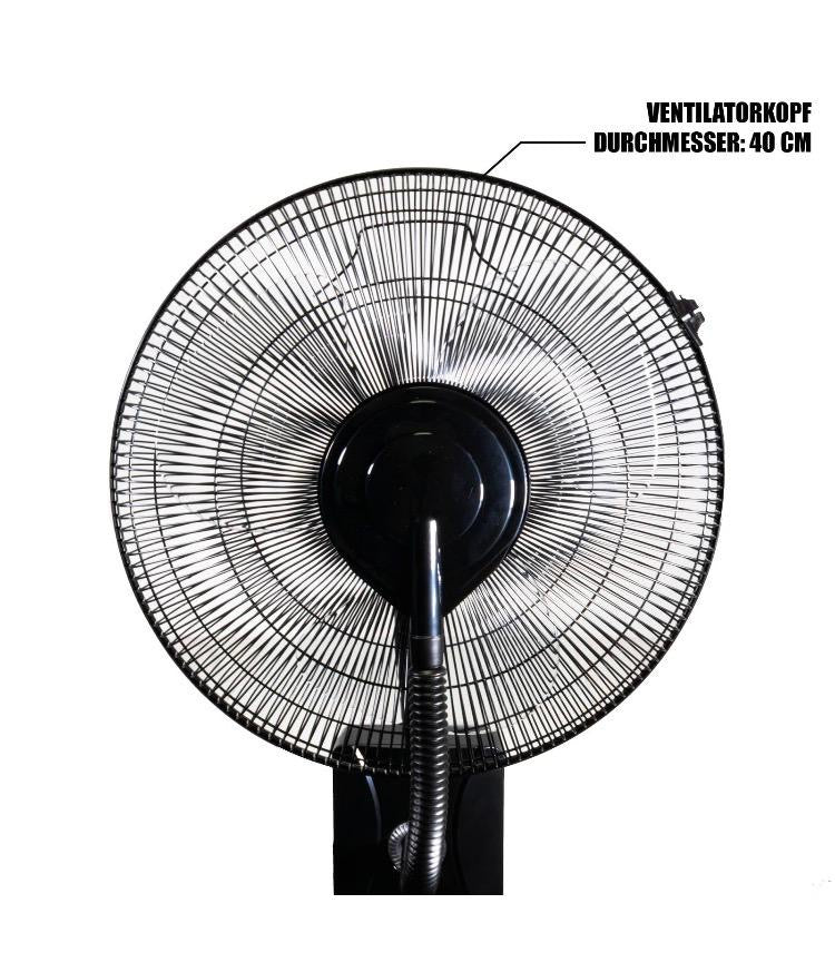 MAUK 16” Standventilator mit Sprüh-Nebel-Kühlung – 80 W