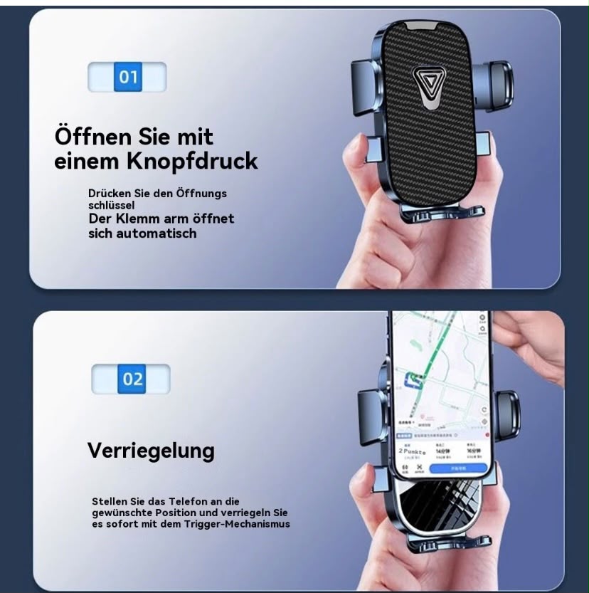 360° Handyhalterung für Auto – Universelle Smartphone-Halterung