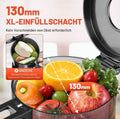 VELOJA Slow Juicer Pro Kaltpresse Entsafter für ganzes Obst Gemüse U. Rezeptbuch
